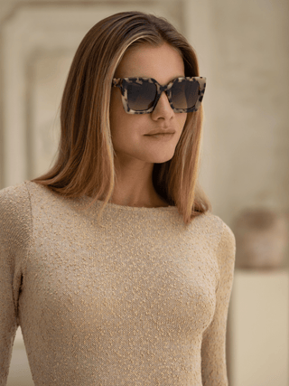 FREYRS | Coco Square Sunglasses | Milky Tortoise