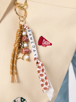 Gameday Football Bag Charm/ Keychain