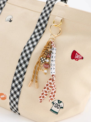 Gameday Football Bag Charm/ Keychain