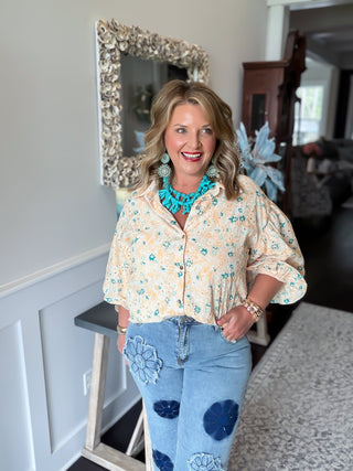 Garden Charm Ruffle Top