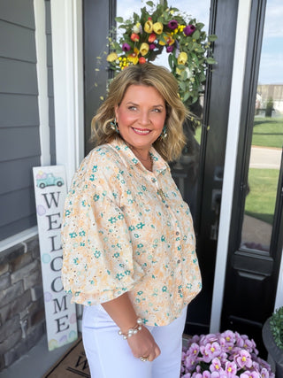 Garden Charm Ruffle Top