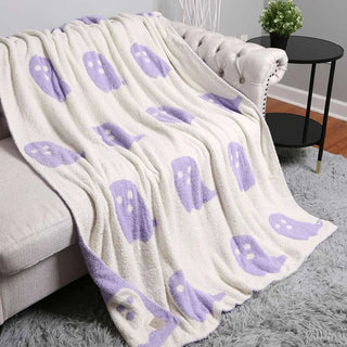 Ghost Patterned Throw Blanket