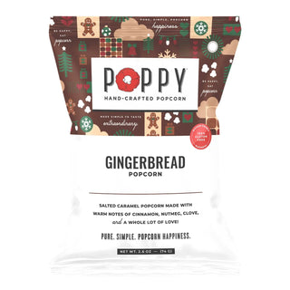 Poppy gingerbread snack size popcorn bag.
