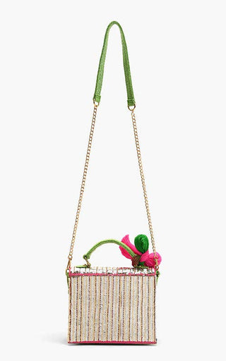 "Glam Doll" Floral Top Handle Bag