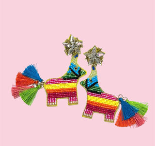 Glitzy Piñata Beaded Earrings