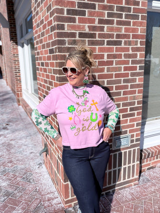 "God is Gold" Crop Tee