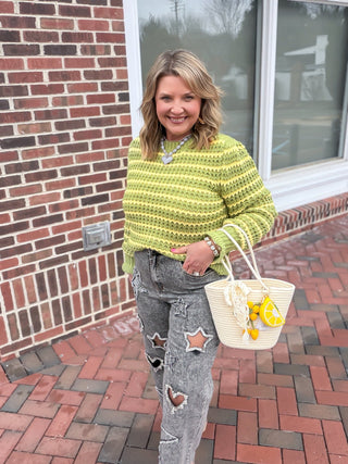 Golden Field Stripe Sweater