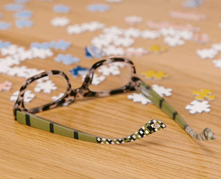 Goldie Reading Glasses Gray Tortoise/Olive Picnic