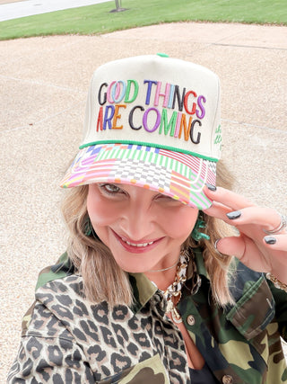 embroidered trucker hat