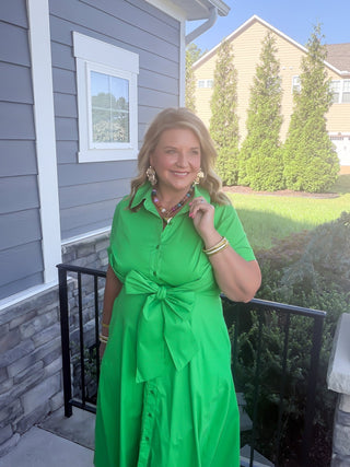 Green with Envy Midi Dress