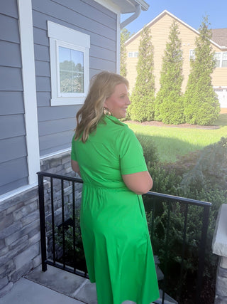Green with Envy Midi Dress