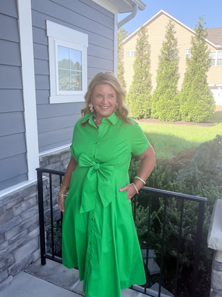 Green with Envy Midi Dress