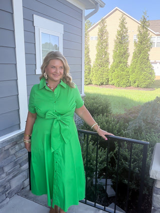 Green with Envy Midi Dress