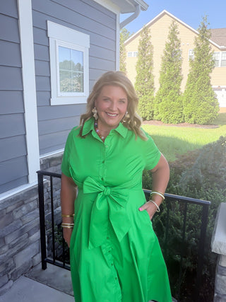 Green with Envy Midi Dress