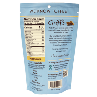 Griff's Gourmet Pecan Toffee 4.5oz bag
