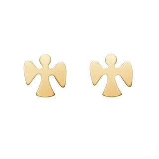 Enewtons guardian angel gold stud earrings.