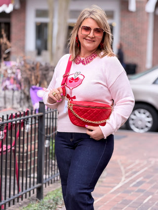 "HEART MARTINI" GRAPHIC SWEATER