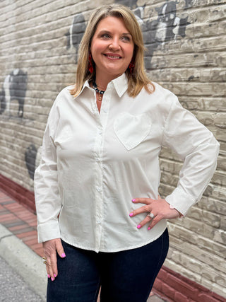 heart pocket blouse