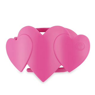 Heart to Heart Flat Hair Clip in pink.