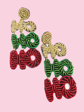 HoHoHo Beaded Earrings