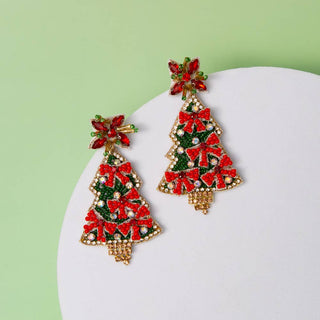 Holiday Crystal Rhinestone Earrings