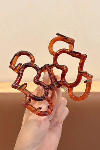 Hollowed Heart Hair Claw Clip