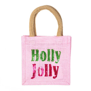 Holly Jolly Sequin Petite Gift Tote