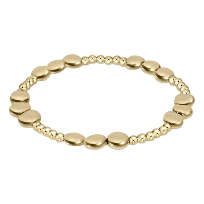 Enewton Extends - Honestly Joy Pattern 6mm Bead Bracelet - Gold