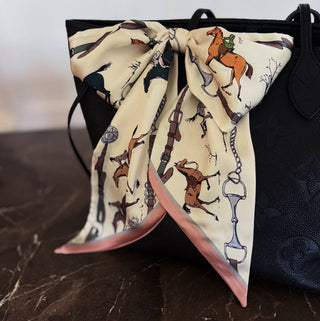 Horse & Bridle Print Jumbo Twilly Scarf