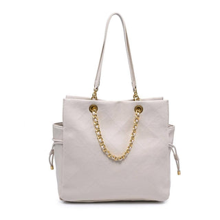 Hudson Quilted Vegan Leather Tote Bag