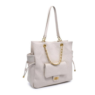 Hudson Quilted Vegan Leather Tote Bag