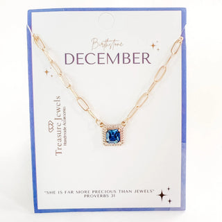 "Treasure Jewels" Birthstone Necklace - December
