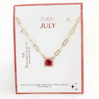 "Treasure Jewels" Birthstone Necklace - July