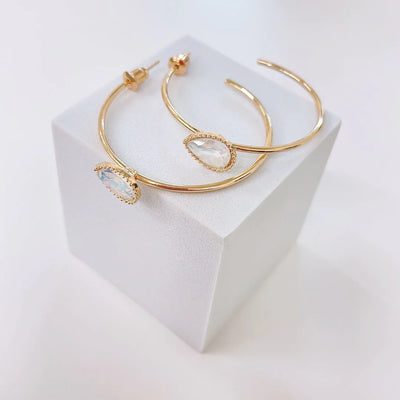 Iridescent Radiance Hoop Earrings