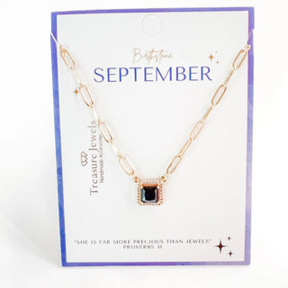 "Treasure Jewels" Birthstone Necklace - September