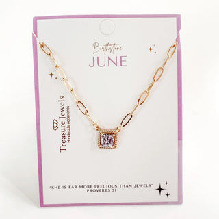 "Treasure Jewels" Birthstone Necklace - June