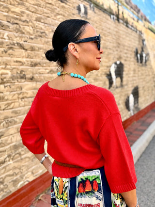 Ivy Jane | Crimson Classic Cardigan