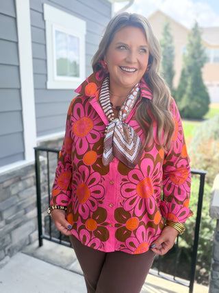 Ivy Jane | Groovy Bloom Camp Shirt