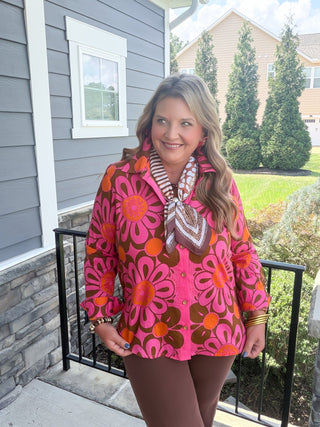 Ivy Jane | Groovy Bloom Camp Shirt