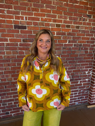 Ivy Jane | Groovy Bloom Embroidery Shirt