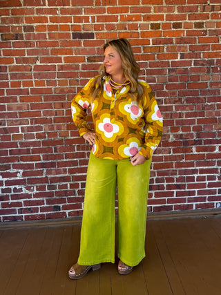 Ivy Jane | Groovy Bloom Embroidery Shirt