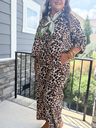 Ivy Jane | Leopard Barrel Pants
