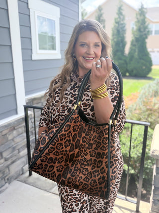 Ivy Jane | Leopard Barrel Pants