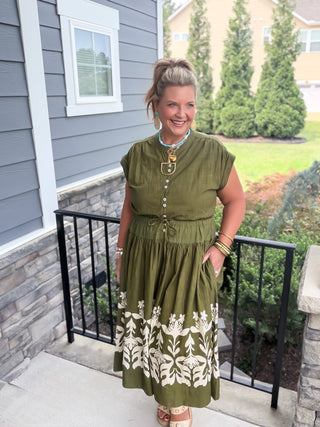 Ivy Jane | Olive Oasis Maxi Dress