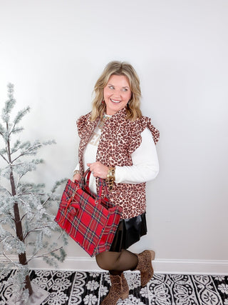 Janie Faux Leather Ruffle Skirt