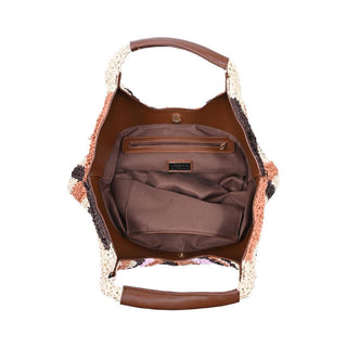 Jasper Diamond-Woven Crochet Tote Bag