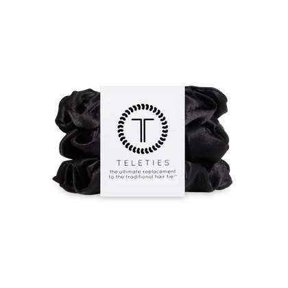Jet Black Large Scrunchie
