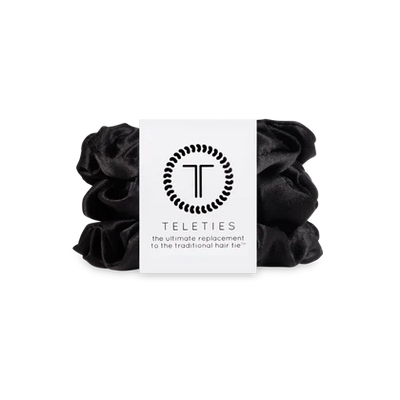 Jet Black Large Scrunchie