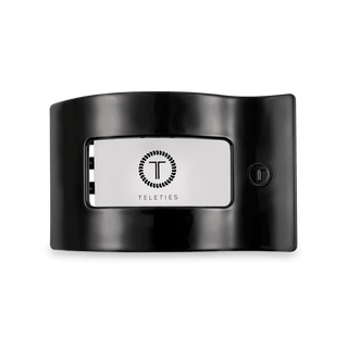 Jet Black Medium Flat Rectangle Hair Clip