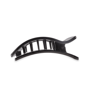 Jet Black Medium Flat Rectangle Hair Clip